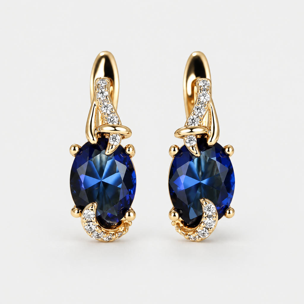 Regal Midnight Drop Earrings