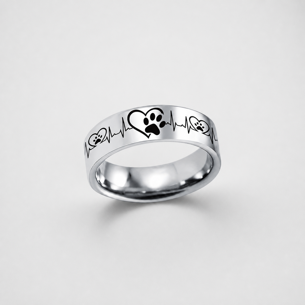 'Forever In My Heart' Silver Band Ring