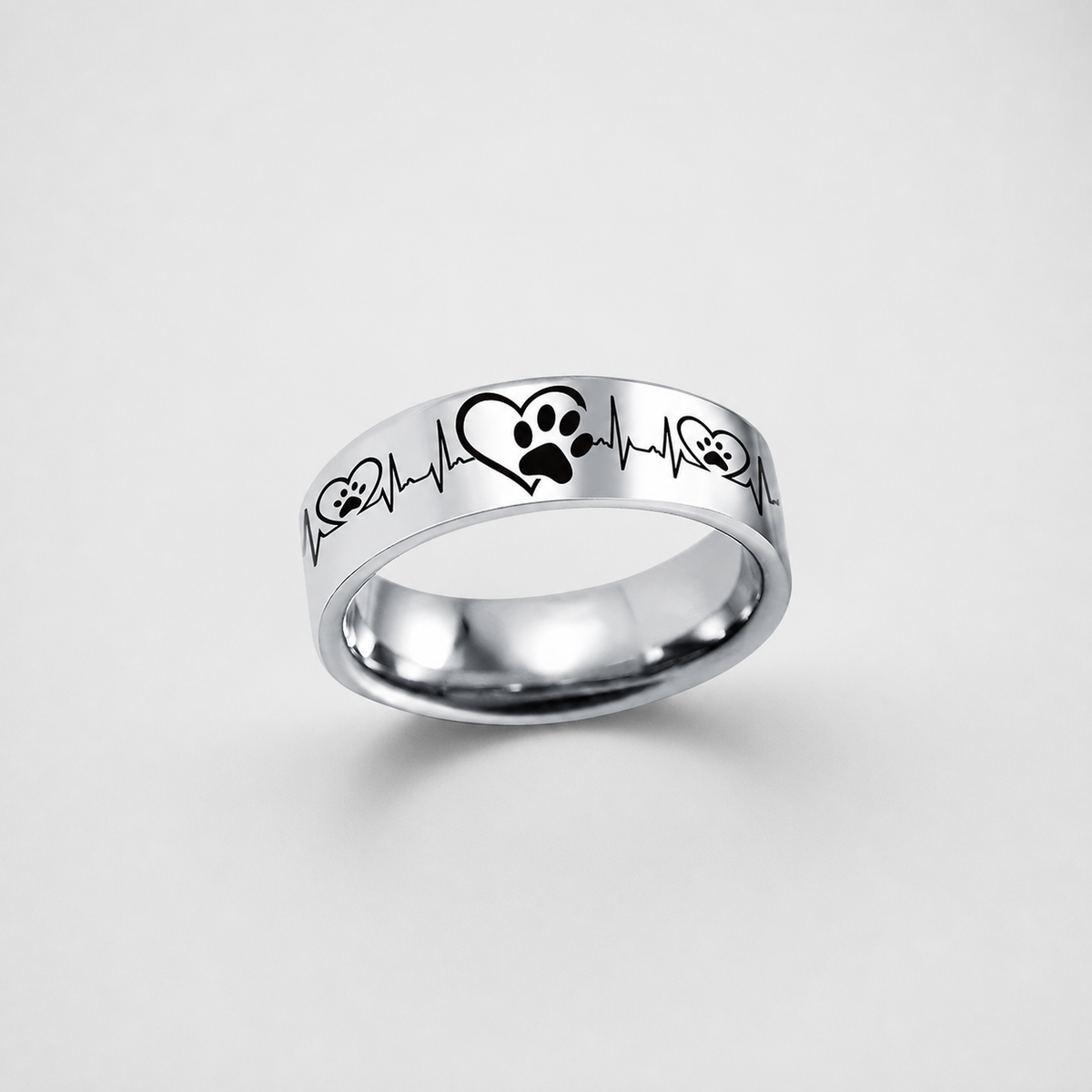 'Forever In My Heart' Silver Band Ring