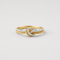 Two Tone Love Knot Ring