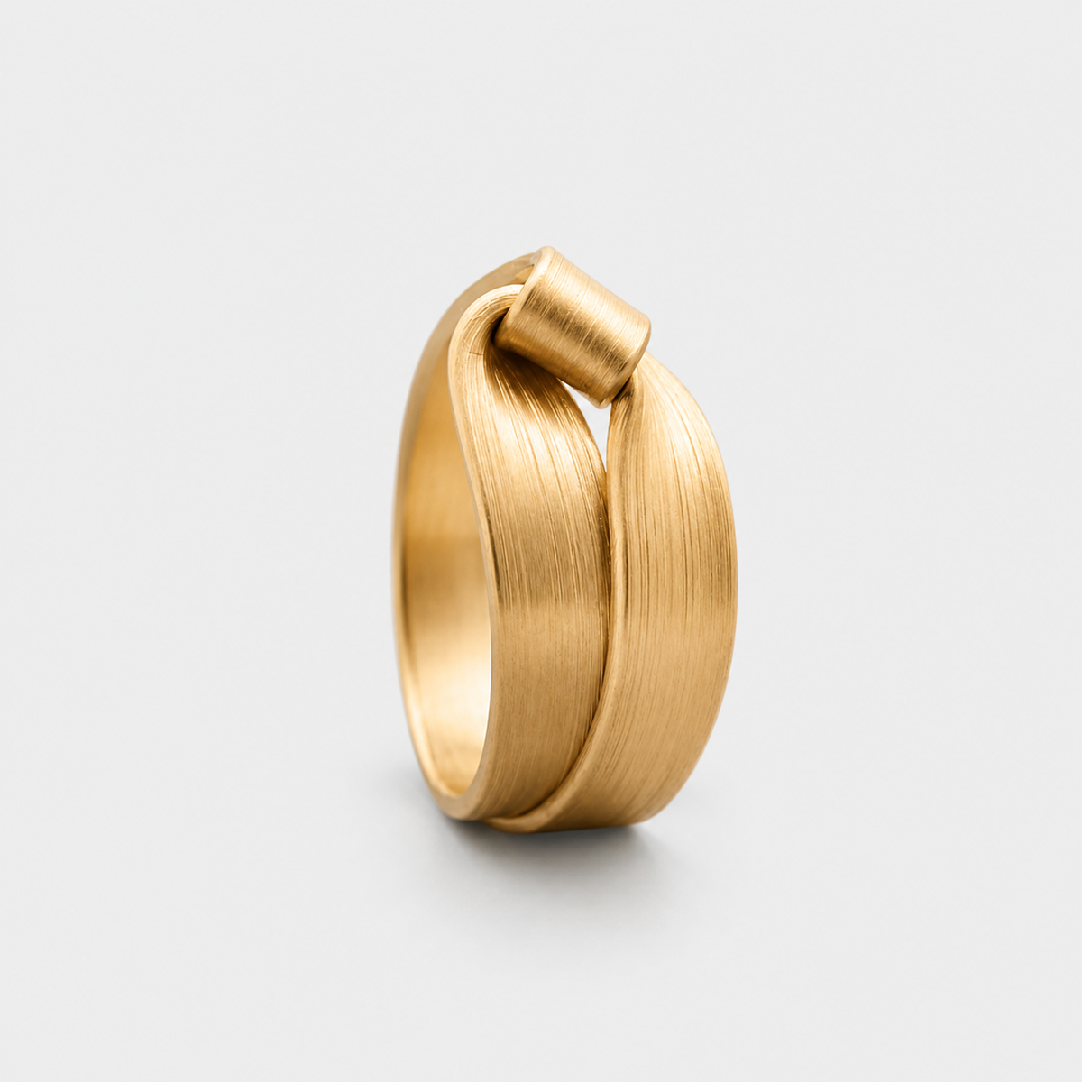 Golden Knot Brushed Statement Band