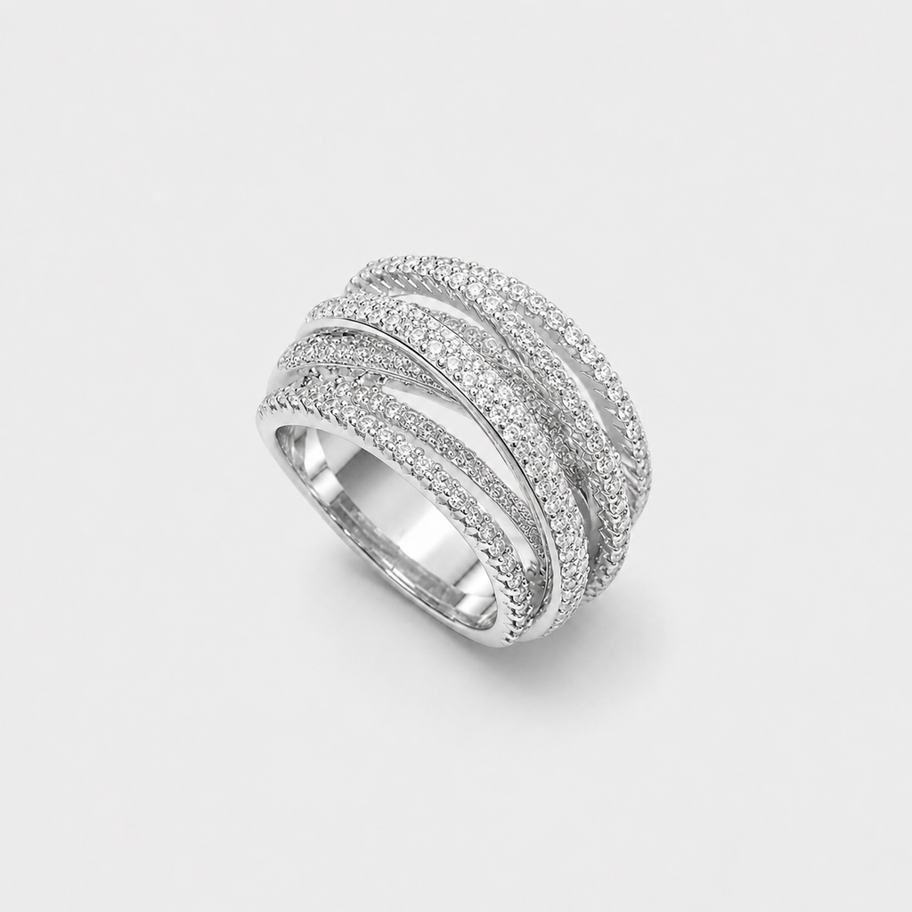 Luxury Multi Layered Cross Ring