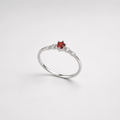Petite Ruby Crystal Promise Ring