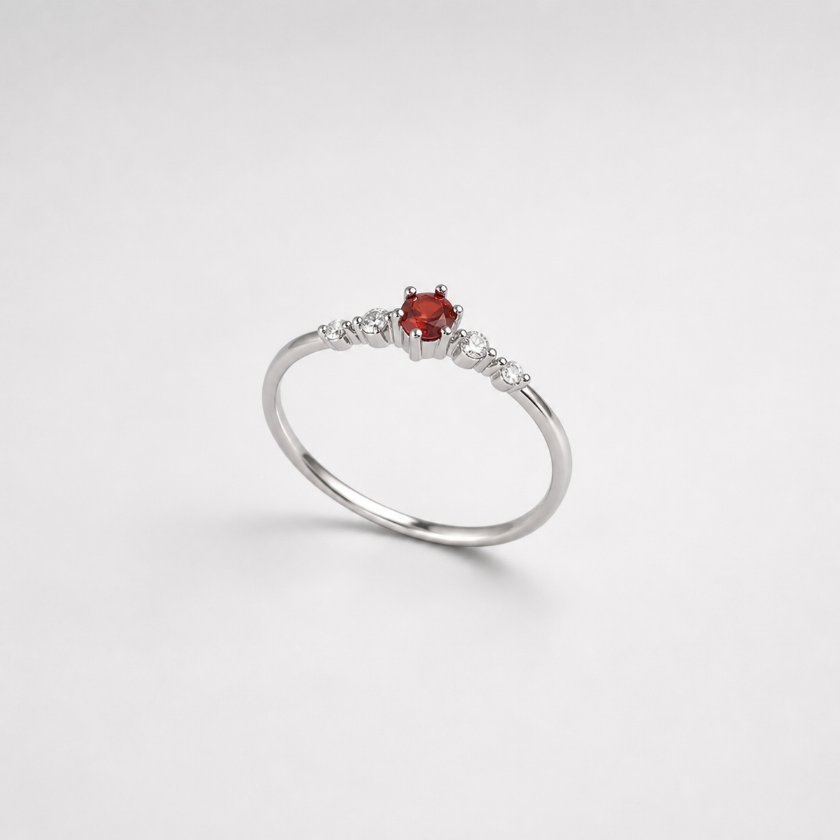 Petite Ruby Crystal Promise Ring