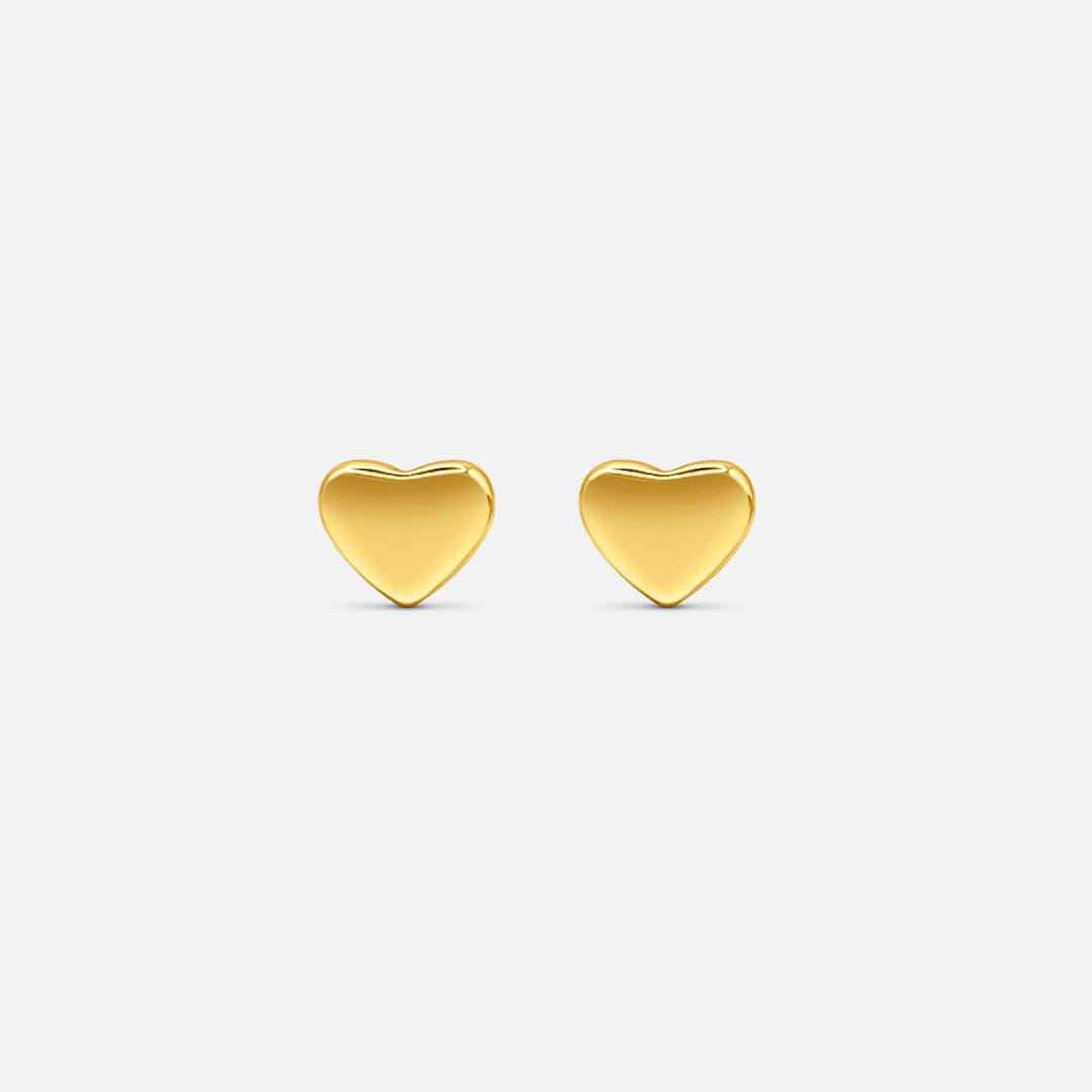 Stylish Mini Heart Gold Earrings