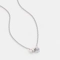 Pearl Teardrop Duo Charm Necklace