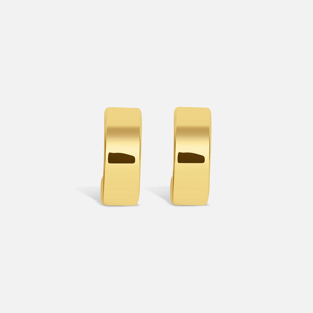 Modern Vintage Gold Hoop Earrings