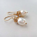 Golden Thread Pearl Vintage Earrings