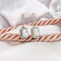 Lustre Square Moonstone Earrings