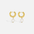 Timeless Gold Pearl Drop Earrings
