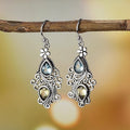 Vintage Sky and Sand Drop Earrings