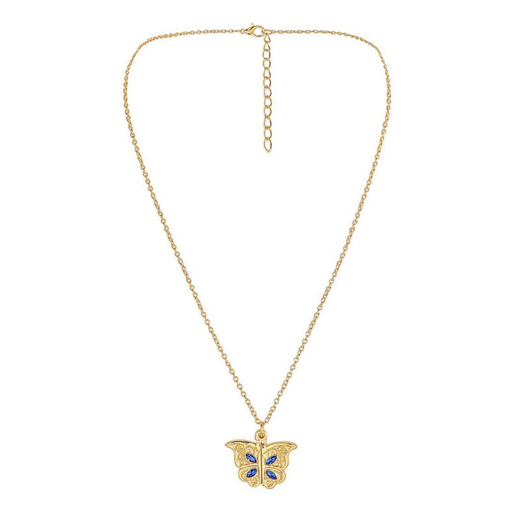 Butterfly Secret Message Pendant Necklace