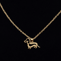 Dachshund Zirconia Pendant Necklace