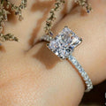 Radiant Solitaire Pave Crystal Ring