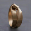 Golden Knot Brushed Statement Band