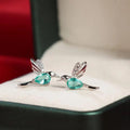 Hummingbird Zirconia Stud Earrings