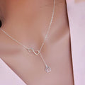 Dog Paw Infinity Drop Necklace