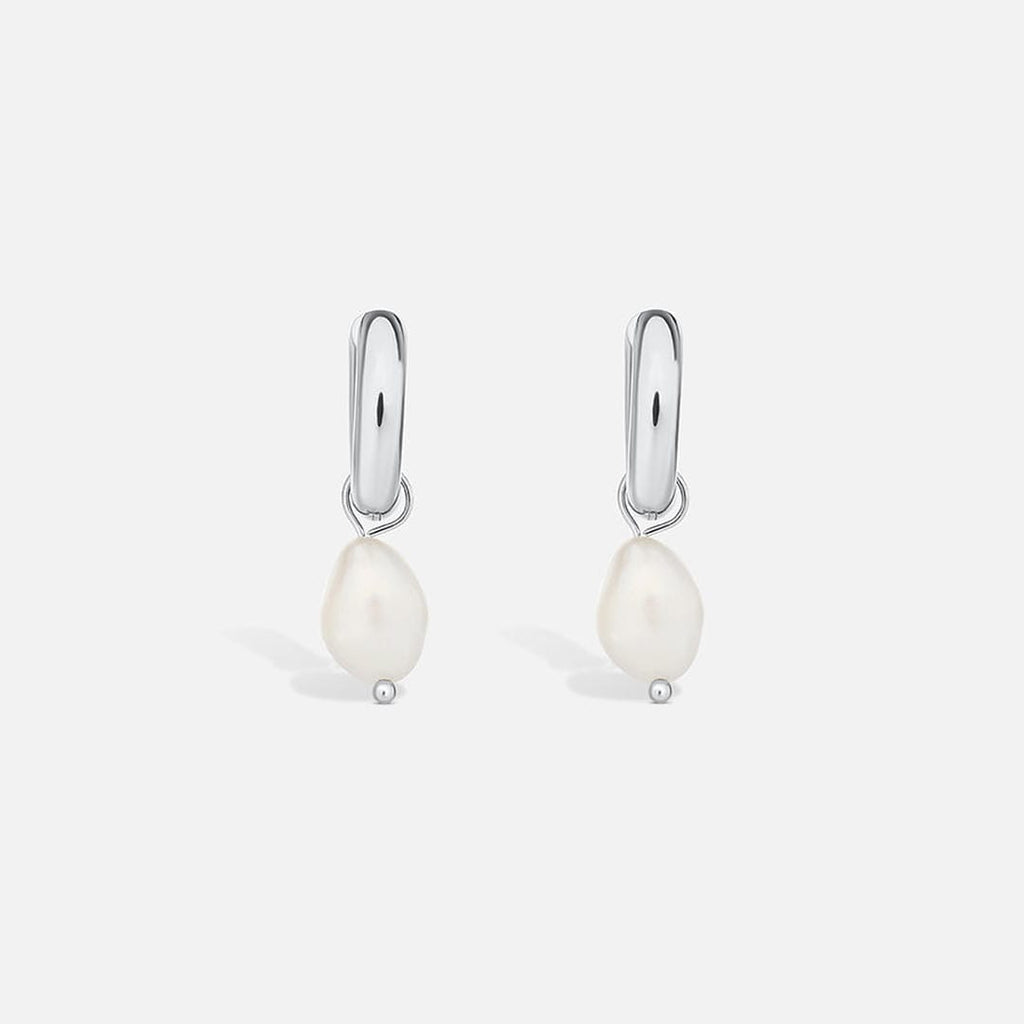 Silver Pearl Drop Earrings