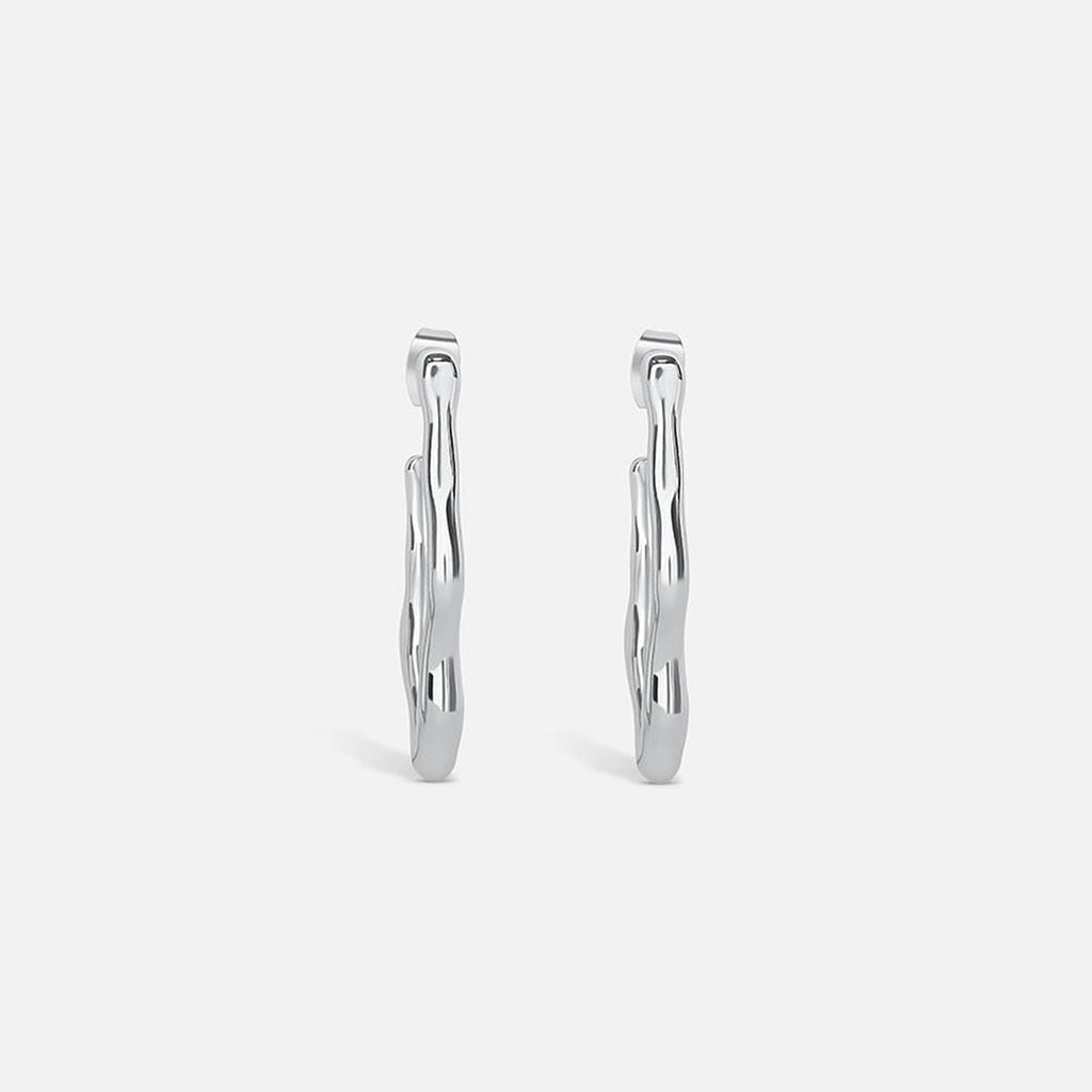 Silver Zephyr Hoop Earrings