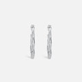 Silver Zephyr Hoop Earrings