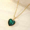 Emerald Heart Pendant Necklace