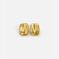 Radiant Gold Rectangular Stud Earrings