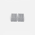 Artistic Silver Long Ribbed Earrings