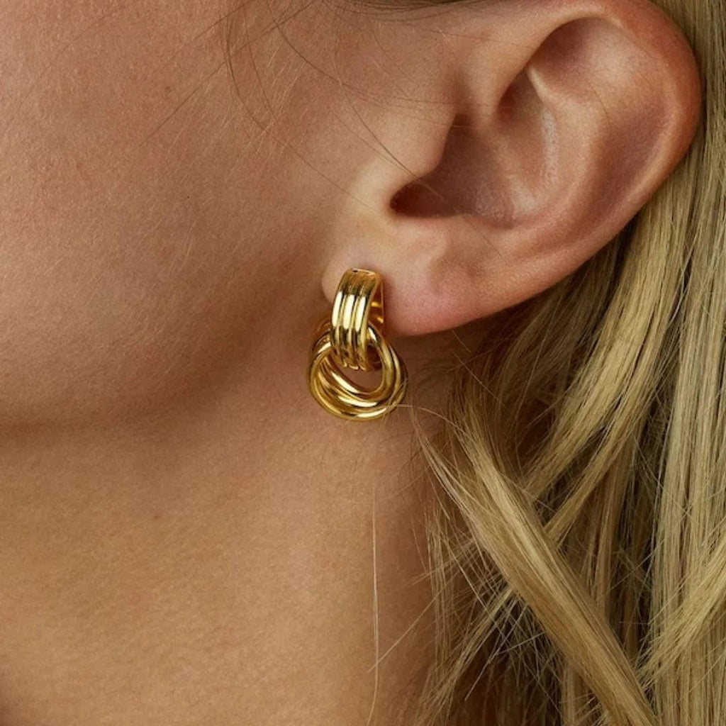Lustrous Layered Hoop Earrings