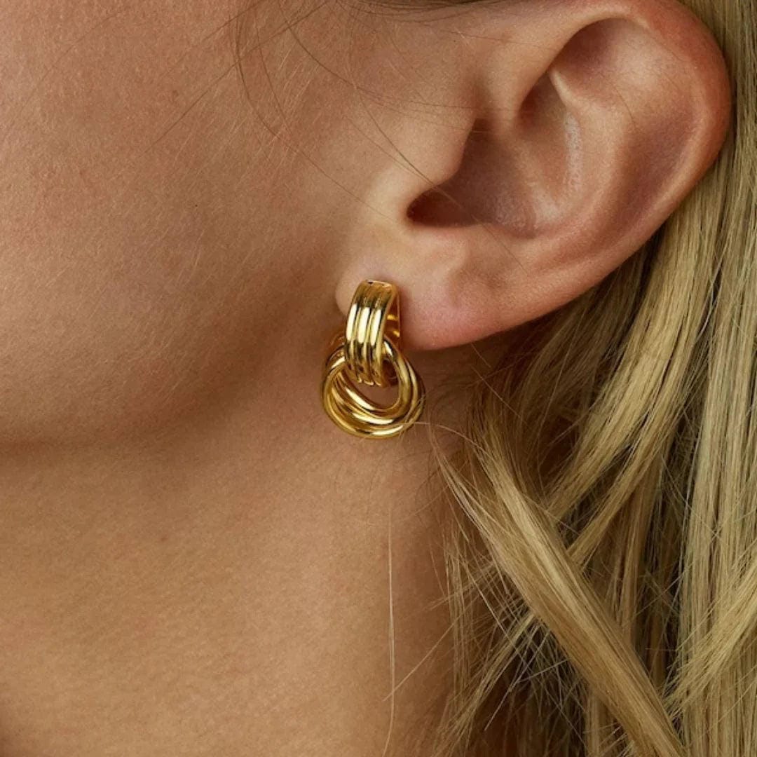 Lustrous Layered Hoop Earrings