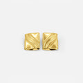 Timeless Gold Cube Statement Studs