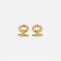 Elegant T Bar Gold Hoops