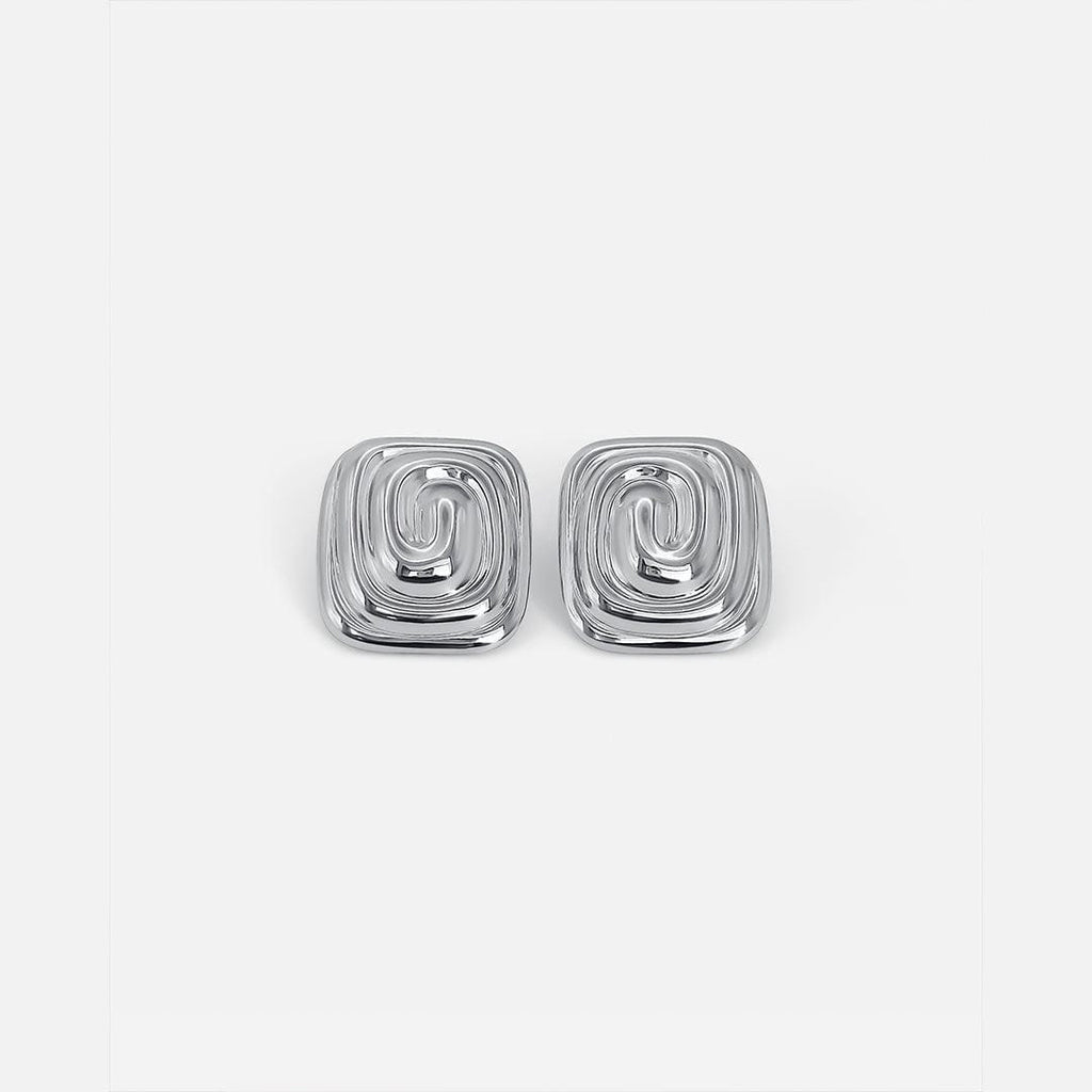 Aurelia Spiral Silver Earrings