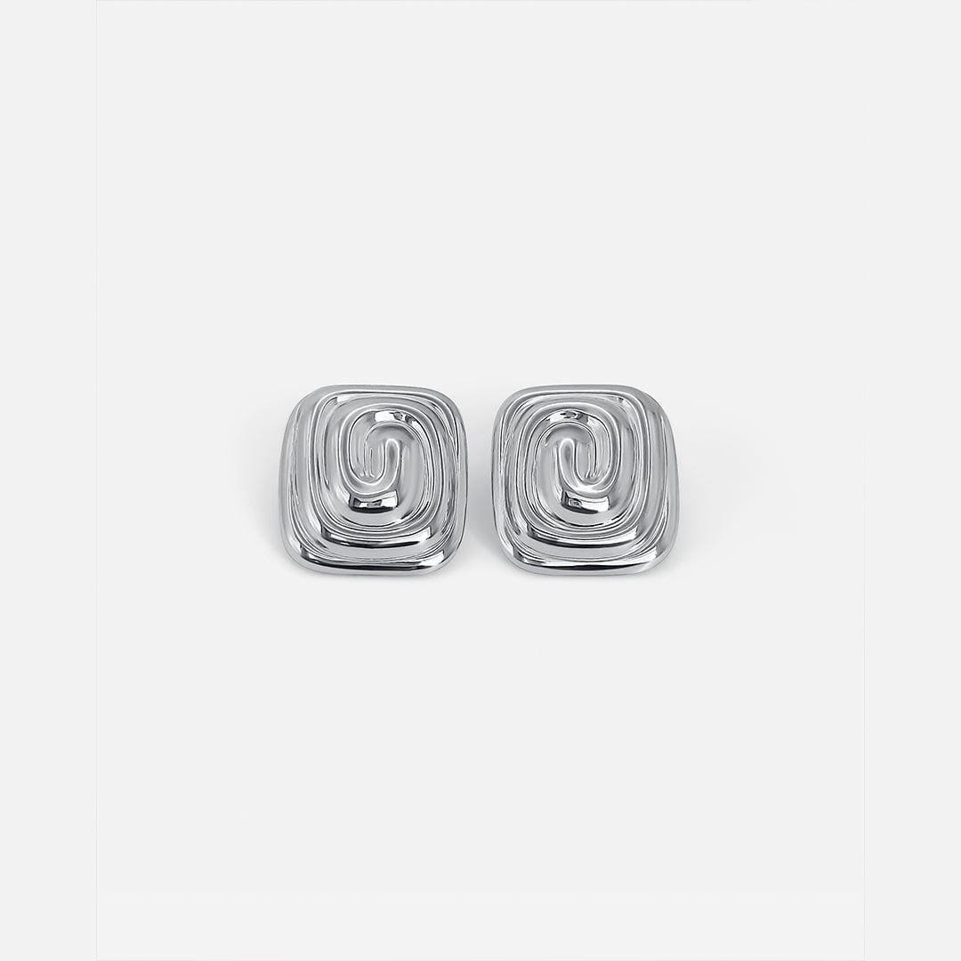 Aurelia Spiral Silver Earrings