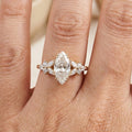 Marquise Floral Crystals Accent Ring