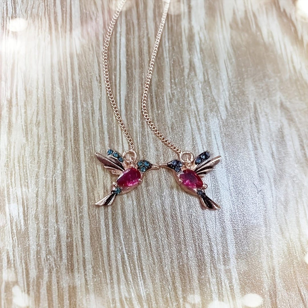 Hummingbird Gem Threader Earrings