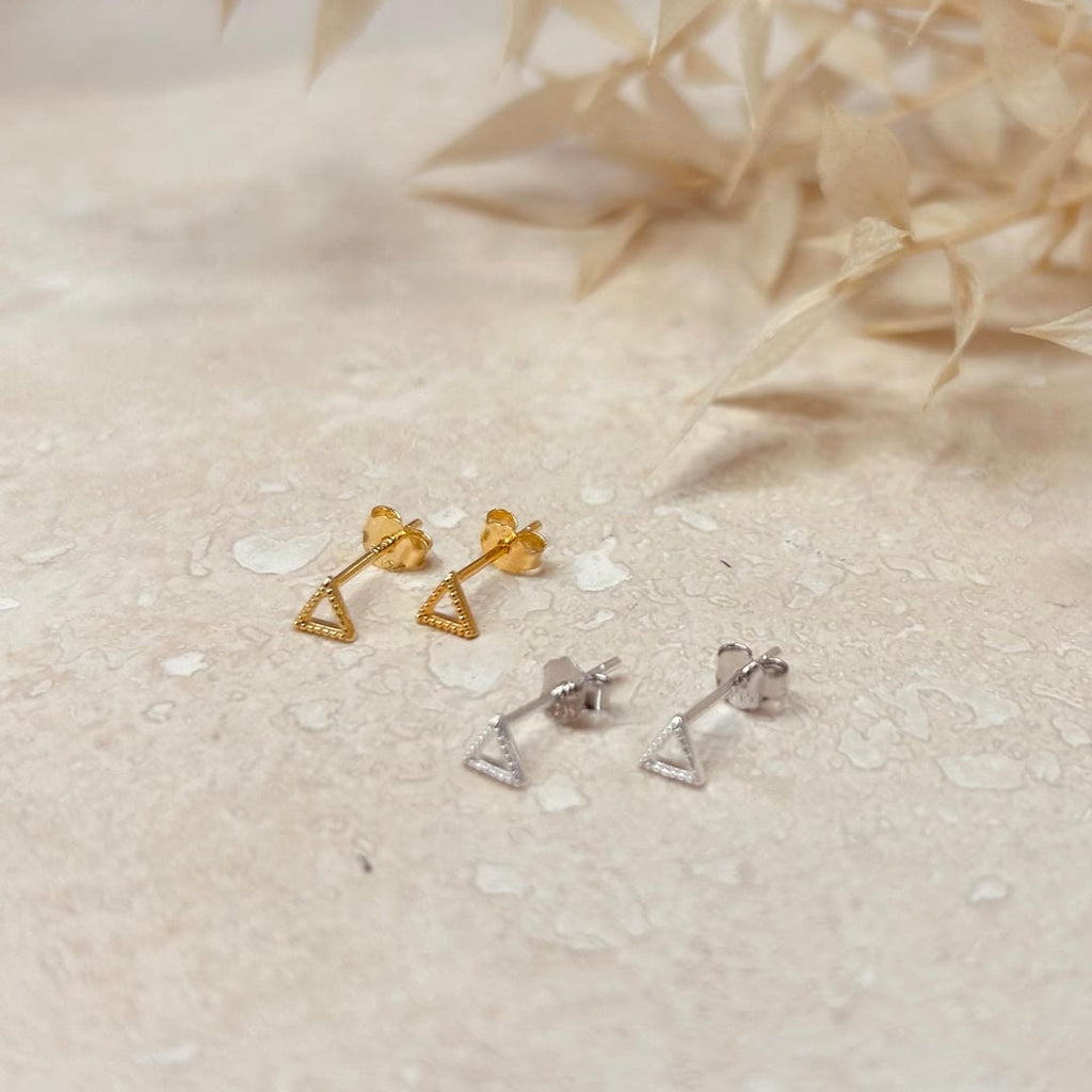 Triangle Outline Studs Earrings