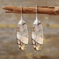 Vintage Oval Stone Earrings