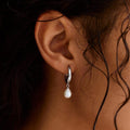 Classic Pearl Drop Huggie Earrings