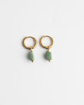 Minimalist Stone Hoop Earrings