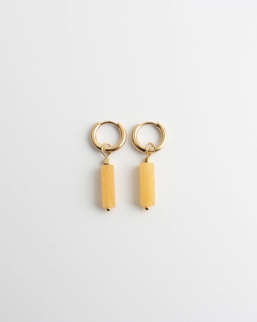 Toned Stone Bar Earrings