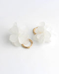 Gold Flower Hoop Earrings