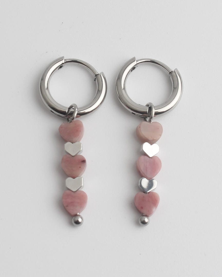 Triple Heart Earrings