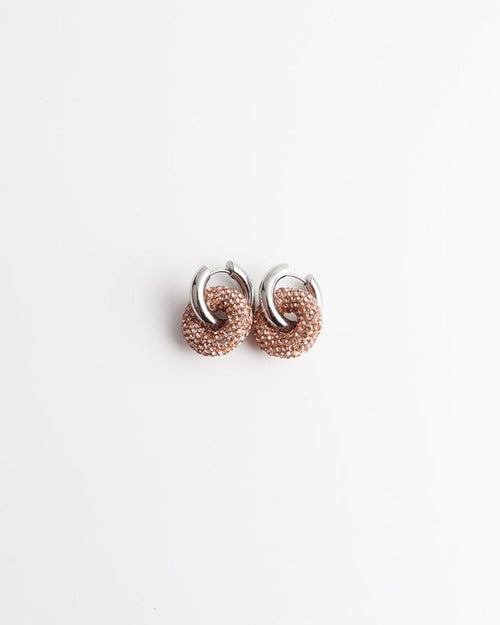 Crystal Circle Drop Earrings