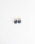 Round Stone Hoop Earrings