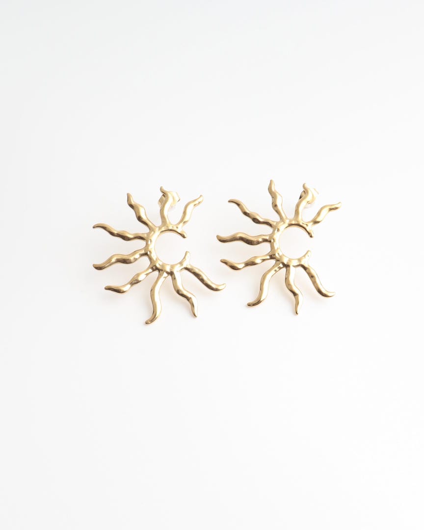 Sunburst Statement Stud Earrings