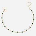 Verdant Emerald Station Necklace