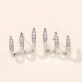 Elegant Rhinestone Three Claw Earrings