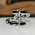 Vintage Zirconia Open Silver Ring