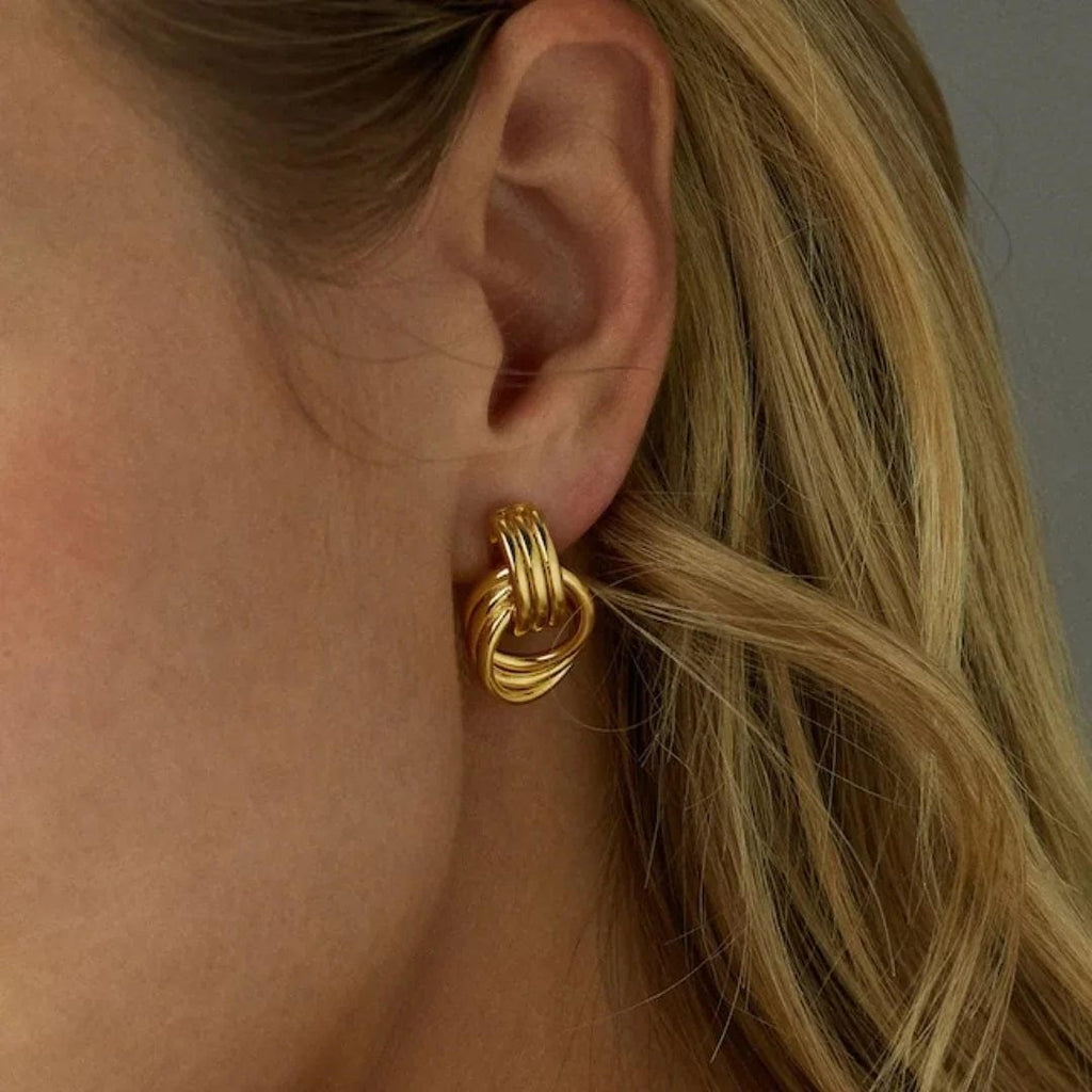 Lustrous Layered Hoop Earrings