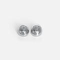 Polished Silver Oval Earrings